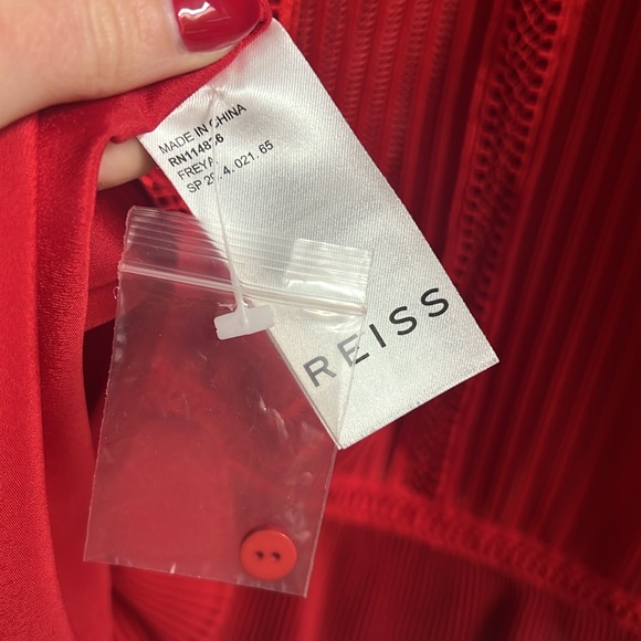 Reiss Red Ruffle Dress - Picture 4 of 5